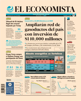 Cover of El Economista (Mexico)