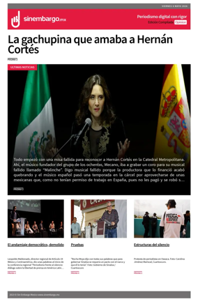 Cover of Sin Embargo Opinion