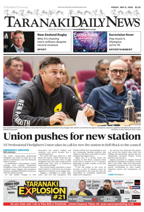 Cover of Taranaki Daily News