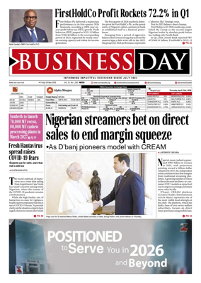 Cover of Business Day (Nigeria)