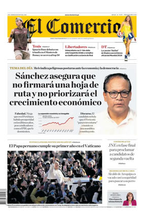 Cover of Diario El Comercio