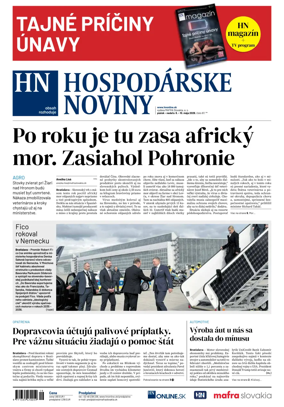 Cover of Hospodarske noviny