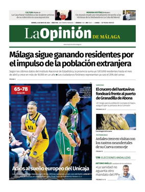 Cover of La Opinion de Malaga