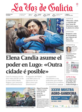 Cover of La Voz de Galicia (Lugo)