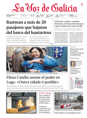Cover of La Voz de Galicia (Ourense)