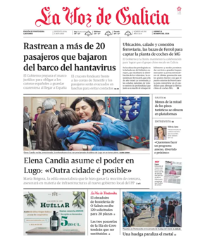 Cover of La Voz de Galicia (Pontevedra)