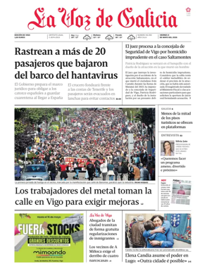 Cover of La Voz de Galicia (Vigo)