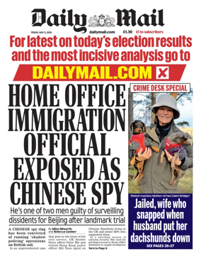 Cover of Daily Mail