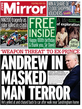 Cover of Daily Mirror (Northern Ireland)