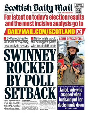 Cover of Scottish Daily Mail