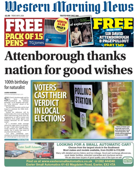 Cover of Western Morning News