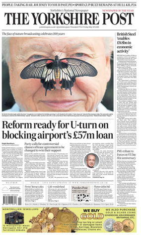 Cover of Yorkshire Post