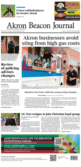 Cover of Akron Beacon Journal