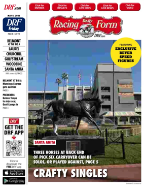Cover of Daily Racing Form National Digital Edition