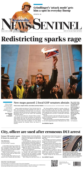 Cover of Knoxville News Sentinel