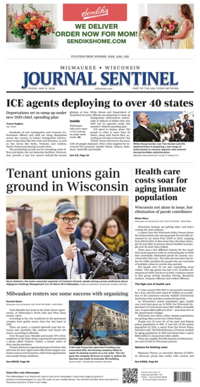 Cover of Milwaukee Journal Sentinel