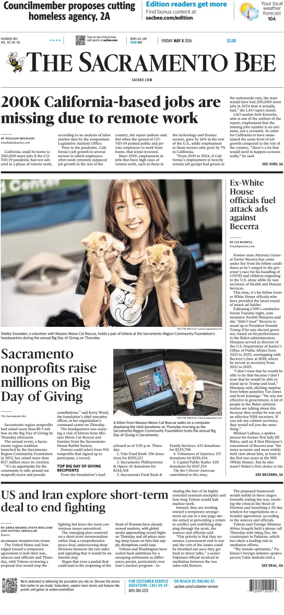 Cover of The Sacramento Bee