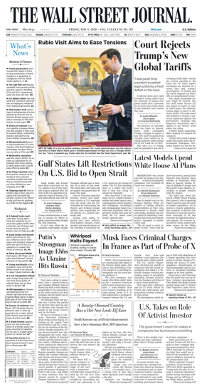 Cover of The Wall Street Journal