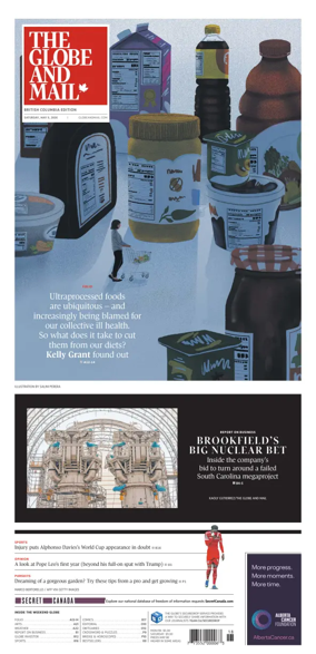Cover of The Globe and Mail (BC Edition)