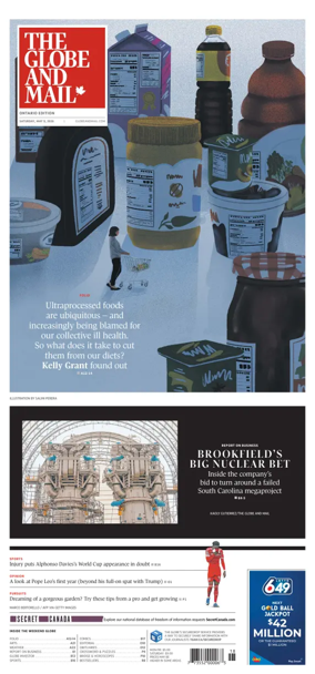 Cover of The Globe and Mail (Ontario Edition)