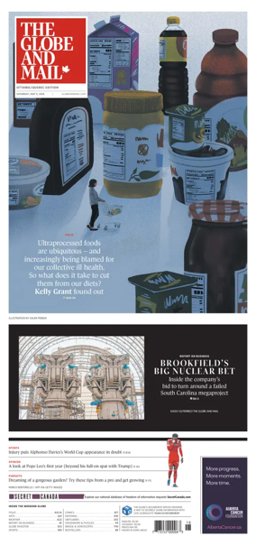 Cover of The Globe and Mail (Ottawa/Quebec Edition)