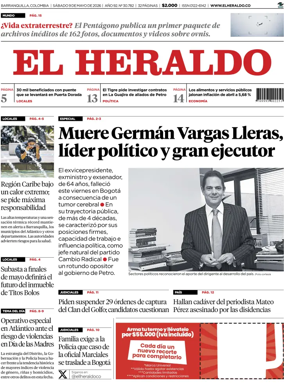 Cover of El Heraldo (Colombia)