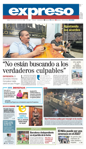 Cover of Diario Expreso