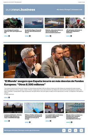Cover of Euronews Business (Spanish) Compiled Edition