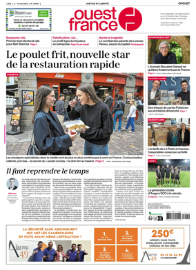 Cover of Ouest France (Cholet)