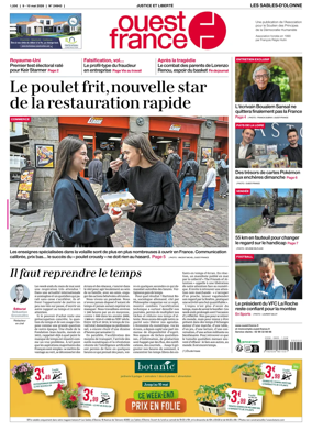 Cover of Ouest France (Les Sables-d'Olonne)