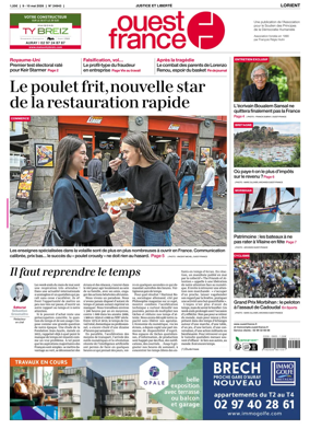 Cover of Ouest France (Lorient)