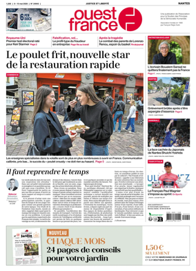 Cover of Ouest France (Nantes)