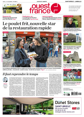 Cover of Ouest-France (Saint-Brieuc Lamballe)