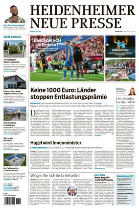 Cover of Heidenheimer Neue Presse