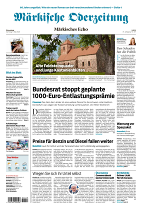 Cover of Markische Oderzeitung Strausberg