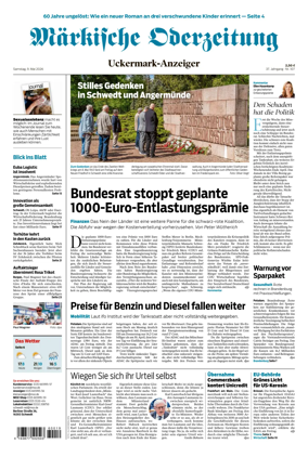 Cover of Markische Oderzeitung Uckermarkanzeiger