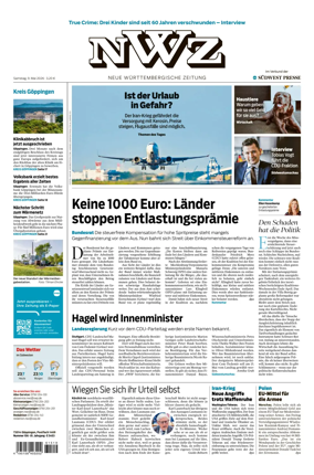 Cover of NWZ – Neue Wurttembergische Zeitung