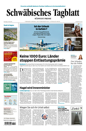 Cover of Schwabisches Tagblatt - Tubinger Chronik