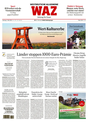 Cover of Westdeutsche Allgemeine Zeitung (Essen)