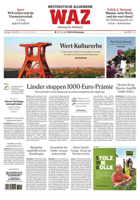 Cover of Westdeutsche Allgemeine Zeitung (Mulheim an der Ruhr)