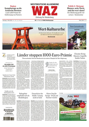 Cover of Westdeutsche Allgemeine Zeitung (Velbert)