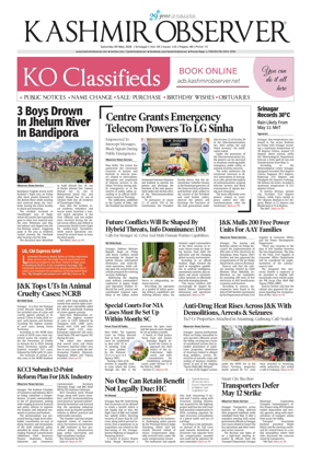 Cover of Kashmir Observer