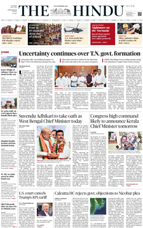 Cover of The Hindu - International