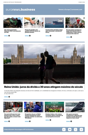 Cover of Euronews Business (Portuguese)