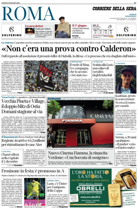Cover of Corriere della Sera (Roma)