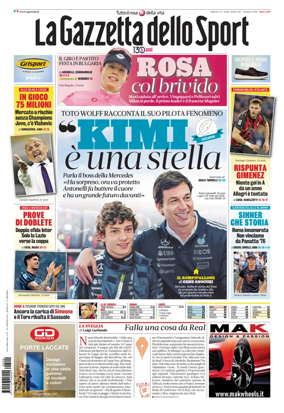 Cover of La Gazzetta dello Sport - Roma