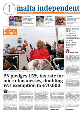 Cover of Malta Independent