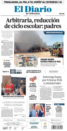 Cover of El Diario de Chihuahua