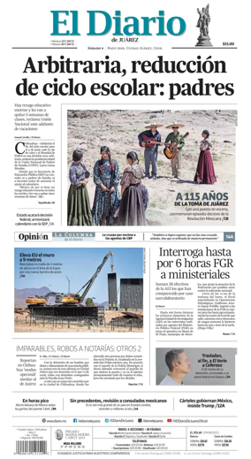 Cover of El Diario de Juarez