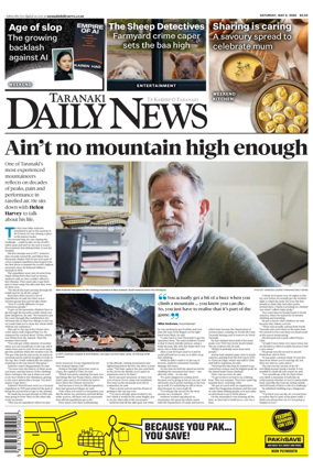 Cover of Taranaki Daily News